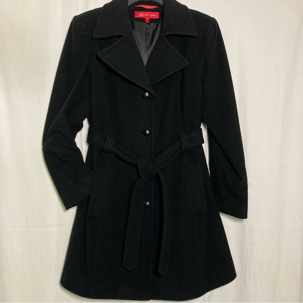Anne Klein Black Belted Coat